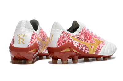 Men's Mizuno Morelia Neo 4 Bate FG Football Boots - White/Red/Yellow