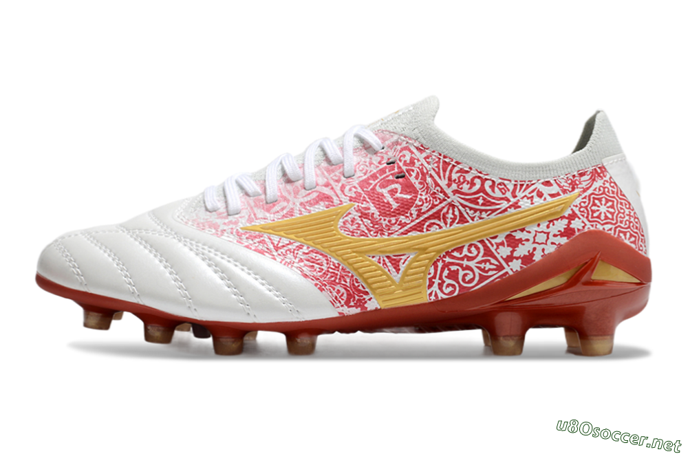 Men's Mizuno Morelia Neo 4 Bate FG Football Boots - White/Red/Yellow 0