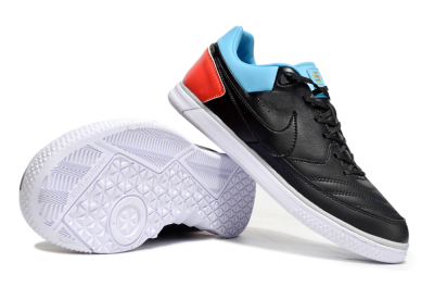Men's Nike Street Gato IC Football Shoes - Black/Blue/Red