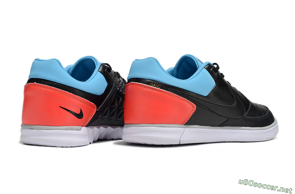 Men's Nike Street Gato IC Football Shoes - Black/Blue/Red 6