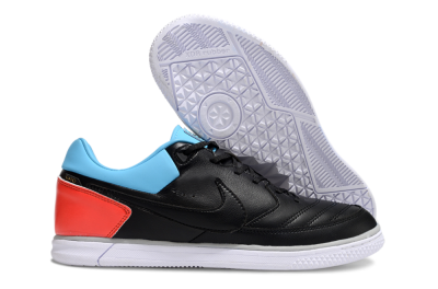 Men's Nike Street Gato IC Football Shoes - Black/Blue/Red