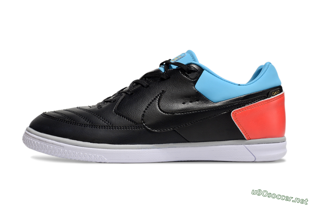 Men's Nike Street Gato IC Football Shoes - Black/Blue/Red 0