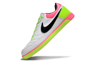 Men's Nike Street Gato IC Football Shoes - White/Black/Pink/Yellow