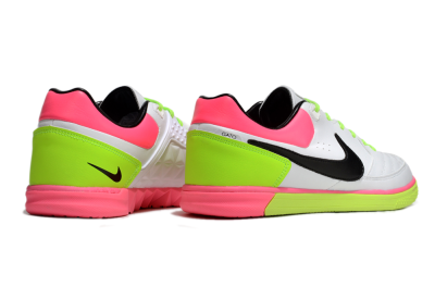 Men's Nike Street Gato IC Football Shoes - White/Black/Pink/Yellow