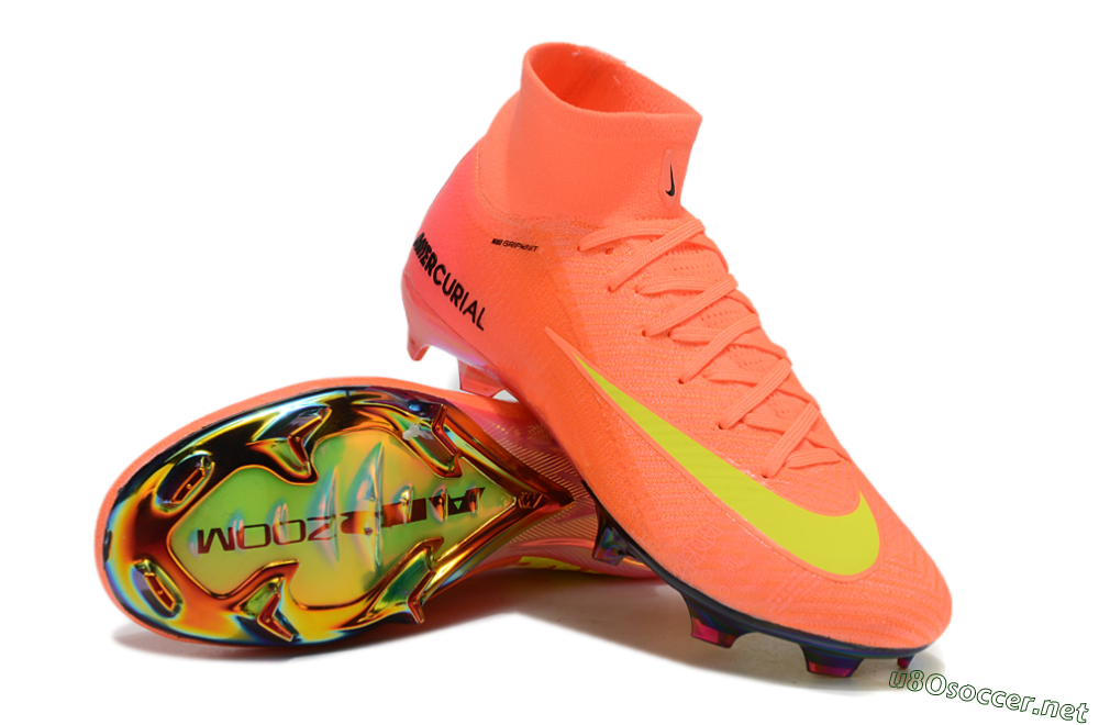 Men's Nike Air Zoom Mercurial Superfly 10 Elite FG Football Boots - Red/Yellow/Black 4