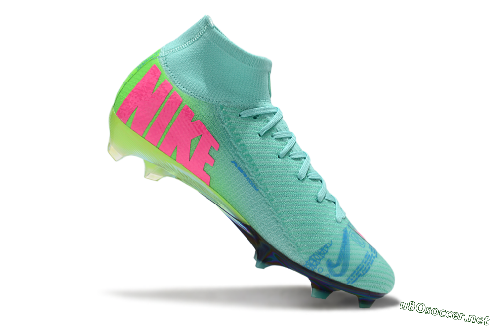 Men's Nike Air Zoom Mercurial Superfly 10 Elite FG Football Boots - Jade/Pink/Blue 5