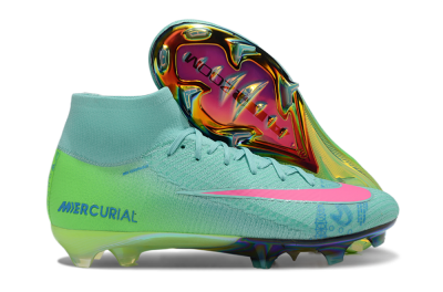 Men's Nike Air Zoom Mercurial Superfly 10 Elite FG Football Boots - Jade/Pink/Blue