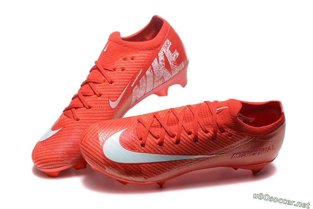 Men's Nike Air Zoom Mercurial Vapor 16 Elite FG Football Boots - Red/White 6