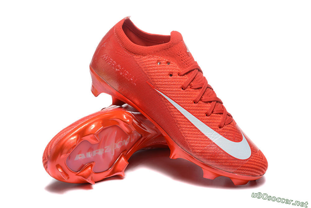 Men's Nike Air Zoom Mercurial Vapor 16 Elite FG Football Boots - Red/White 4