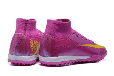 Men's Nike Air Zoom Mercurial Superfly 10 Elite TF Football Shoes - PurpleYellow/White