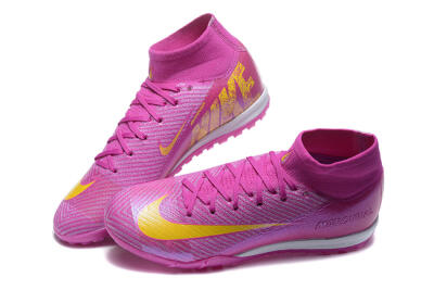 Men's Nike Air Zoom Mercurial Superfly 10 Elite TF Football Shoes - PurpleYellow/White