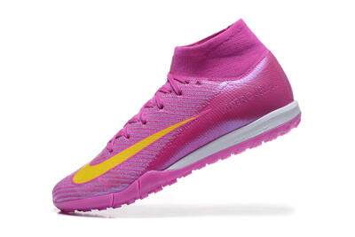 Men's Nike Air Zoom Mercurial Superfly 10 Elite TF Football Shoes - PurpleYellow/White