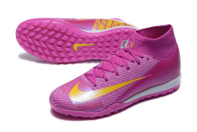 Men's Nike Air Zoom Mercurial Superfly 10 Elite TF Football Shoes - PurpleYellow/White