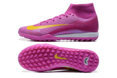 Men's Nike Air Zoom Mercurial Superfly 10 Elite TF Football Shoes - PurpleYellow/White