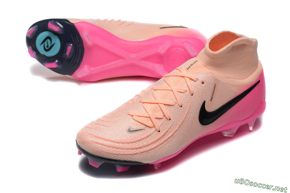 Men's Nike Phantom Luna Elite FG Football Boots - Pink/Black/Blue 3