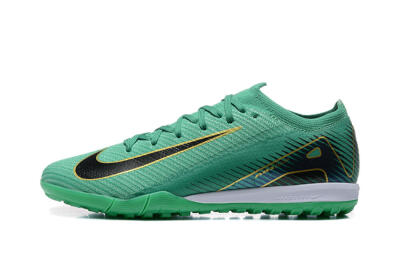 Men's Nike Air Zoom Mercurial Vapor 16 Elite TF Football Shoes - Green/Black/Gold