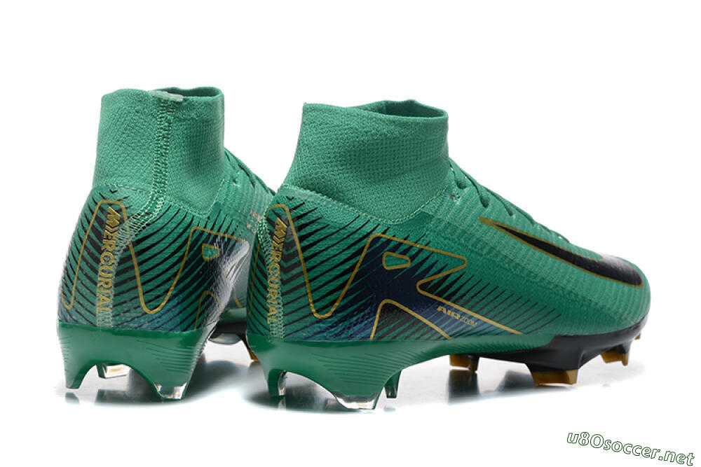 Men's Nike Air Zoom Mercurial Superfly 10 Elite FG Football Boots - Green/Gold/White 9