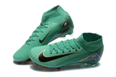 Men's Nike Air Zoom Mercurial Superfly 10 Elite FG Football Boots - Green/Gold/White