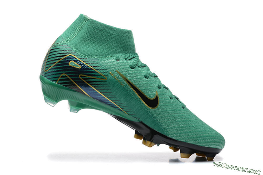 Men's Nike Air Zoom Mercurial Superfly 10 Elite FG Football Boots - Green/Gold/White 7