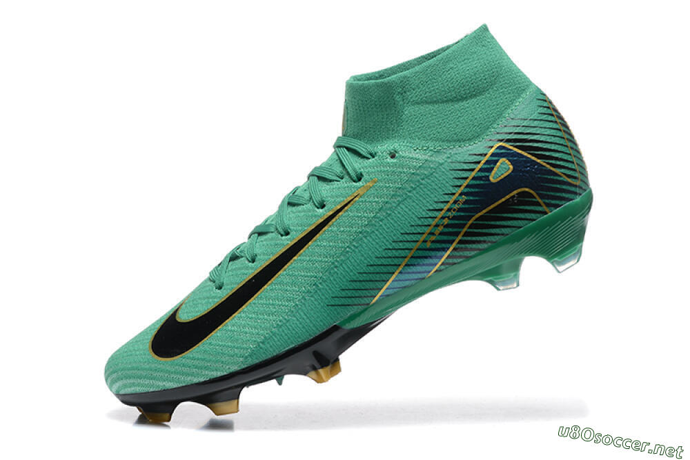 Men's Nike Air Zoom Mercurial Superfly 10 Elite FG Football Boots - Green/Gold/White 8
