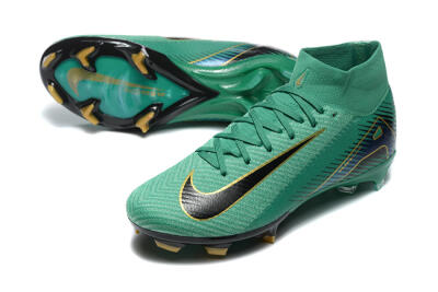 Men's Nike Air Zoom Mercurial Superfly 10 Elite FG Football Boots - Green/Gold/White