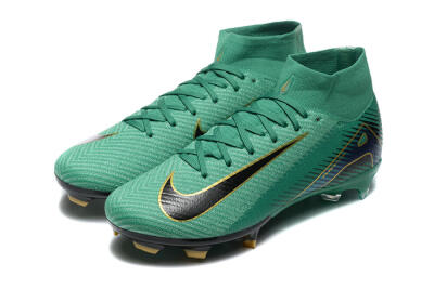 Men's Nike Air Zoom Mercurial Superfly 10 Elite FG Football Boots - Green/Gold/White