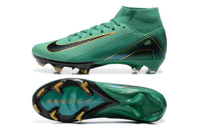 Men's Nike Air Zoom Mercurial Superfly 10 Elite FG Football Boots - Green/Gold/White