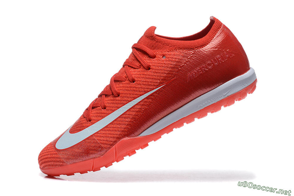 Men's Nike Air Zoom Mercurial Vapor 16 Elite TF Football Shoes - Red/White 8