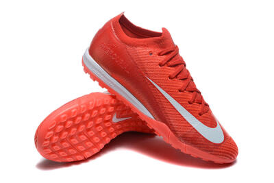 Men's Nike Air Zoom Mercurial Vapor 16 Elite TF Football Shoes - Red/White