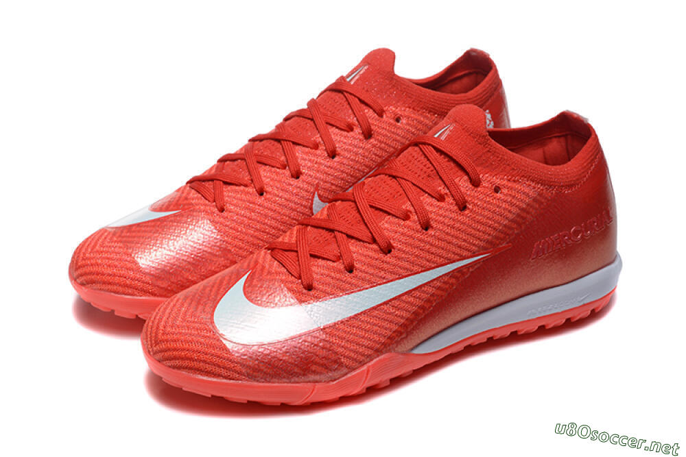 Men's Nike Air Zoom Mercurial Vapor 16 Elite TF Football Shoes - Red/White 5