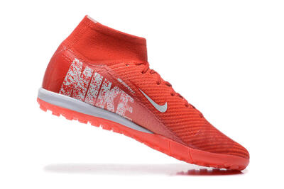 Men's Nike Air Zoom Mercurial Superfly 10 Elite TF Football Shoes - Red/White