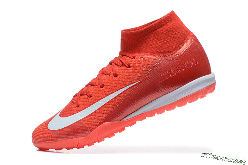 Men's Nike Air Zoom Mercurial Superfly 10 Elite TF Football Shoes - Red/White 8