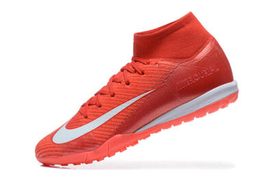 Men's Nike Air Zoom Mercurial Superfly 10 Elite TF Football Shoes - Red/White