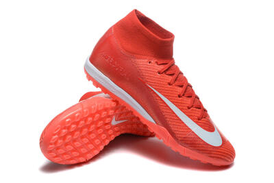 Men's Nike Air Zoom Mercurial Superfly 10 Elite TF Football Shoes - Red/White