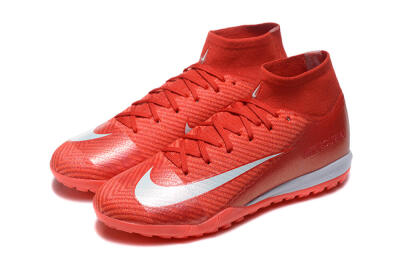 Men's Nike Air Zoom Mercurial Superfly 10 Elite TF Football Shoes - Red/White