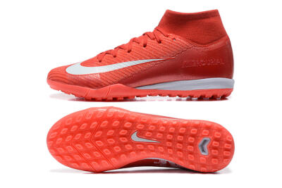 Men's Nike Air Zoom Mercurial Superfly 10 Elite TF Football Shoes - Red/White