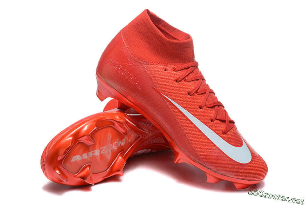 Men's Nike Air Zoom Mercurial Superfly 10 Elite FG Football Boots - Red/White 4