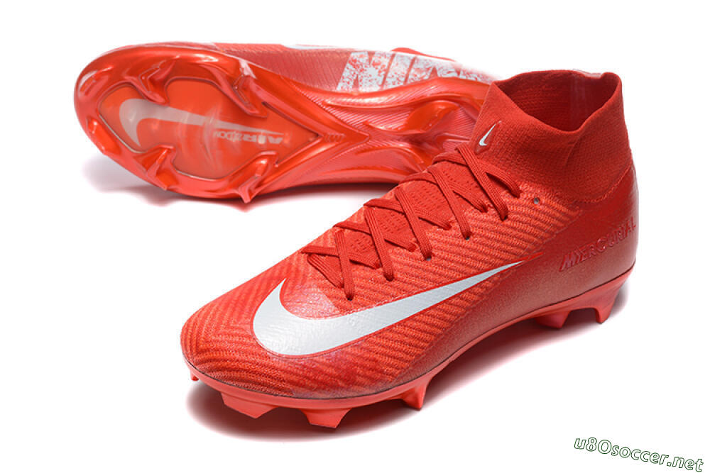 Men's Nike Air Zoom Mercurial Superfly 10 Elite FG Football Boots - Red/White 3