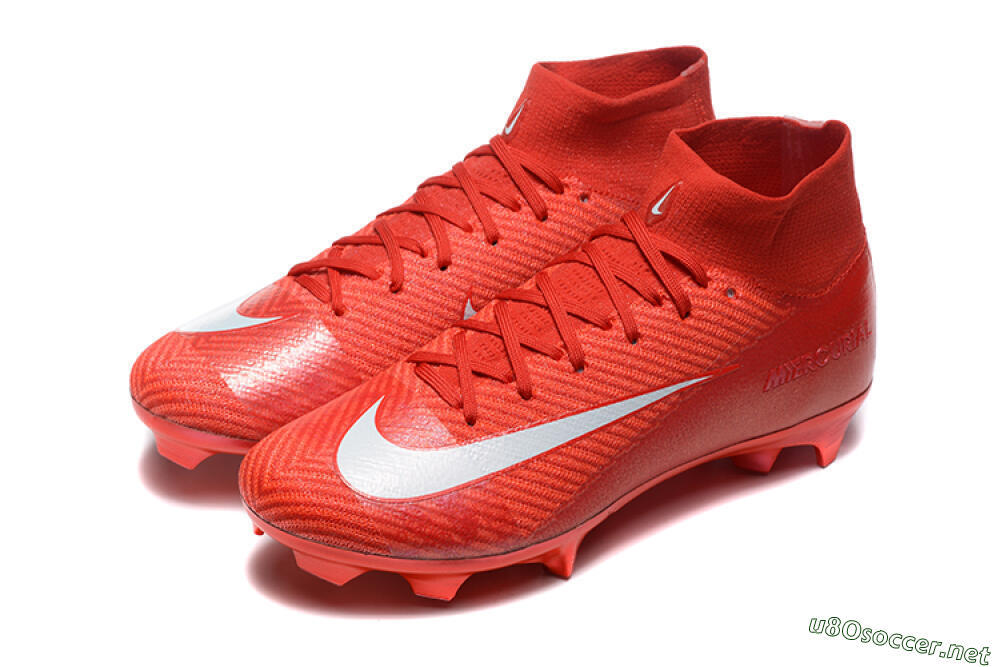 Men's Nike Air Zoom Mercurial Superfly 10 Elite FG Football Boots - Red/White 5