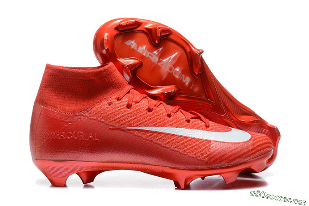 Men's Nike Air Zoom Mercurial Superfly 10 Elite FG Football Boots - Red/White 2