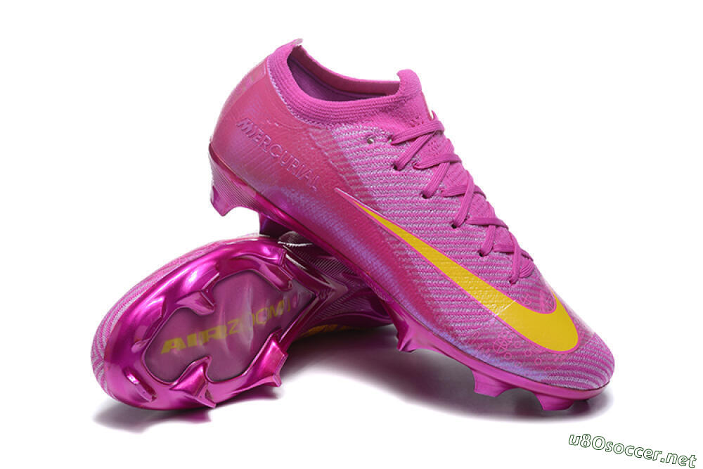 Men's Nike Air Zoom Mercurial Vapor 16 Elite FG Football Boots - Pink/Yellow 4