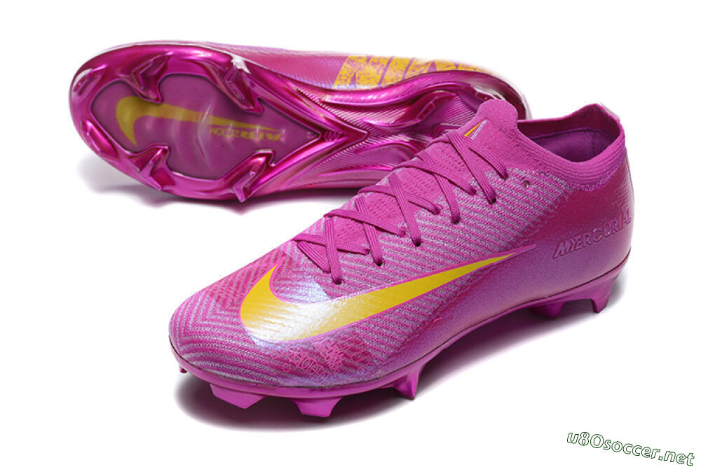Men's Nike Air Zoom Mercurial Vapor 16 Elite FG Football Boots - Pink/Yellow 3