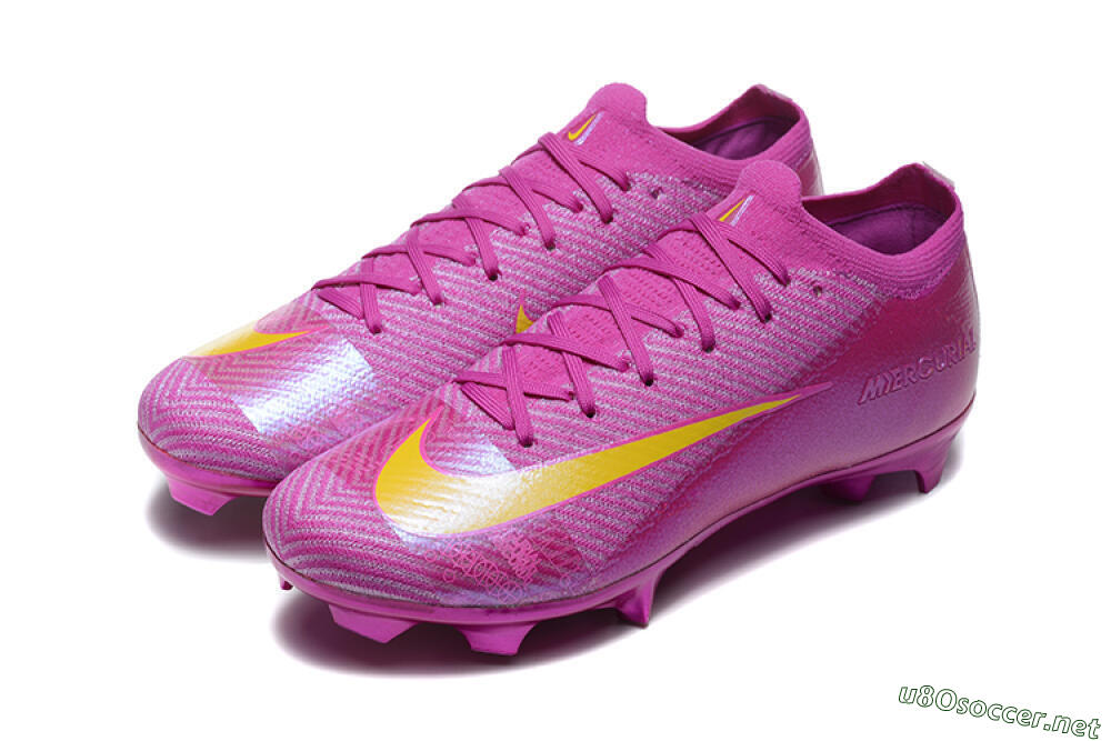 Men's Nike Air Zoom Mercurial Vapor 16 Elite FG Football Boots - Pink/Yellow 5