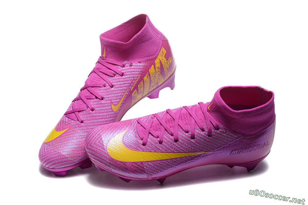 Men's Nike Air Zoom Mercurial Superfly 10 Elite FG Football Boots - PurpleYellow 6