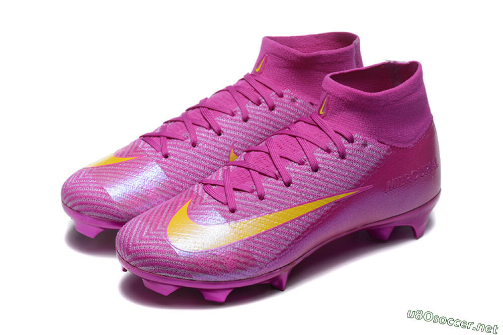 Men's Nike Air Zoom Mercurial Superfly 10 Elite FG Football Boots - PurpleYellow 5