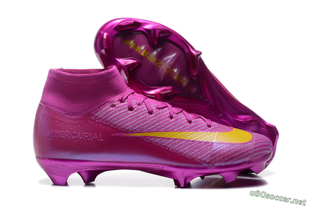 Men's Nike Air Zoom Mercurial Superfly 10 Elite FG Football Boots - PurpleYellow 2