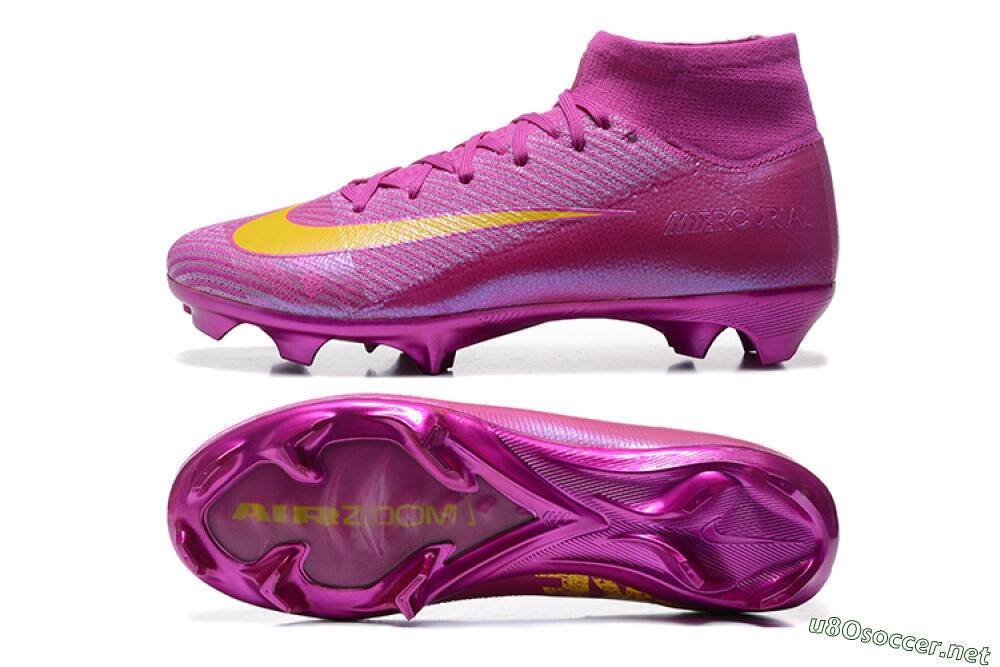 Men's Nike Air Zoom Mercurial Superfly 10 Elite FG Football Boots - PurpleYellow 1