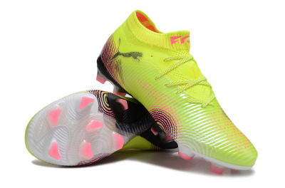 Men's Puma Future 8 Ultimate FG Football Boots - Yellow/Pink/Black