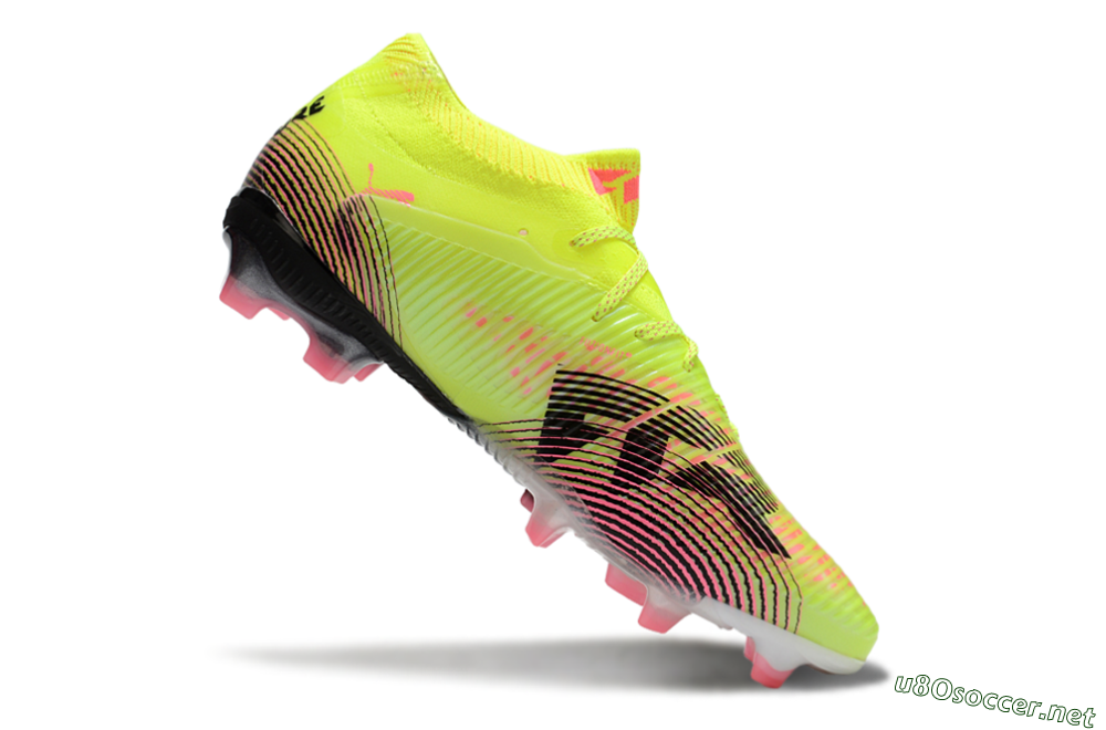 Men's Puma Future 8 Ultimate FG Football Boots - Yellow/Pink/Black 4