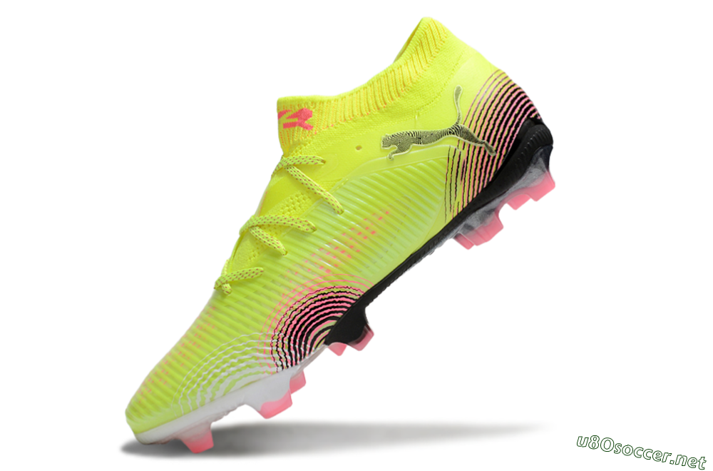 Men's Puma Future 8 Ultimate FG Football Boots - Yellow/Pink/Black 5
